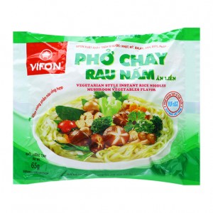 Vifon Vegetarian Style Instant Rice Noodles mushroom vegetable Flavor 65g