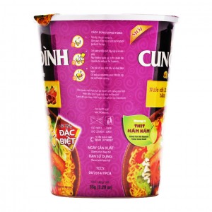 Cung Dinh Stewd pork with mushroom flavour instant noodle 65g – Cup