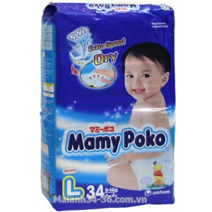 MamyPoko Diaper L34 – 34pcs/bag (9-14kg)