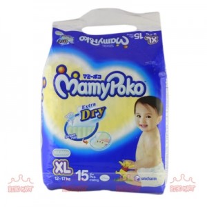 MamyPoko Baby Diaper XL15 – 15pcs/bag (12-17kg)