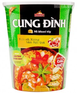 CUNG DINH hot & Sour Prawn Hot Pot Flavour Instant Noodle 80g – Jar