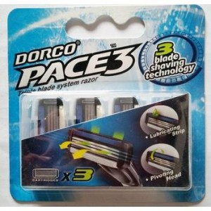 Top Blade Dorco Pace 3 (Refill) (3pcs/ pack, 12pack/box, 6box/case)