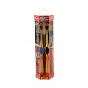 Colgate Toothbrush 360 Charcoal  gold – 6pc/Stray