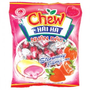Chew filling candy  Strawberry chewy filling candy 29pcs/ pack – 125g