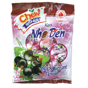 Chew filling candy  Blackcurrant chewy filling candy 29pcs/ pack – 125g
