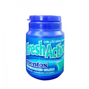 Mentos Chewing gum-Fresh action 336gr (6 boxes)