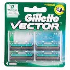 Gillette Vector 4s Blade ( 4pc/pack, 6pack/ box, 6 Box/case)