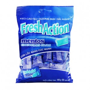 Mentos Chewing gum Fresh Action 140g- 50 vien