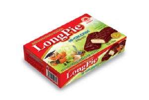 Longpie with calcium -Chocolate pie with marshmallow 126g (18gx7pack)