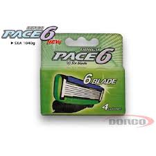 Top Blade Dorco Pace 6 ( Refill) (4pcs/ pack, 12pack/box, 2box/case)