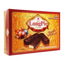 Long Pie Luxury Chocolate Pie With Marshmallow 468g  (Tray in box)