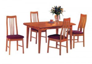 Accacia set 4 java arm chairs + 1 table
