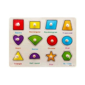 Table of geometric shapes with wooden knob 1211