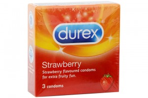 Condom Durex Straberry 52.5mm (Box 3 pcs)