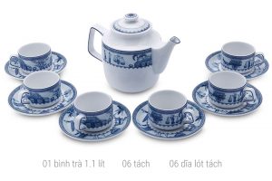 Tea set 0.7L Jasmine (1 tea pot, 6 cups, 6 cups of tea)