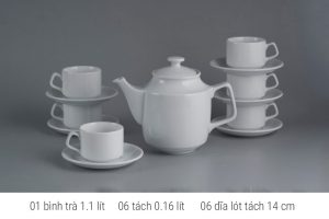 Tea set 1.1L Jasmine (1 teapot, 6 cups, 6 cups)