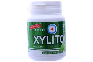 Sugar free gum Lotte Xylitol lemon flavor, mint 58g