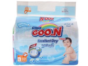 Goon’s baby diaper Size L 9 – 14kg 32 pcs