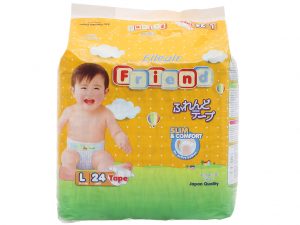 Goon’s baby diapers Elleair Friend Size L 8 – 13kg 24 pcs