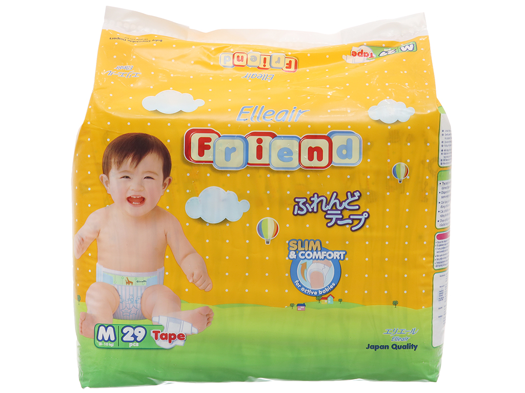 Goon's baby diaper Elleair Friend Size M 5 - 10kg 29 pcs
