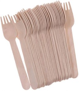 6.5″ Disposable Wooden Forks Natural Birch Wood Biodegradable Compostable and Eco Friendly Cutlery For Parties Events