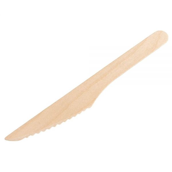 Birchware Classic 6.5 inch Compostable Wooden Knives 1