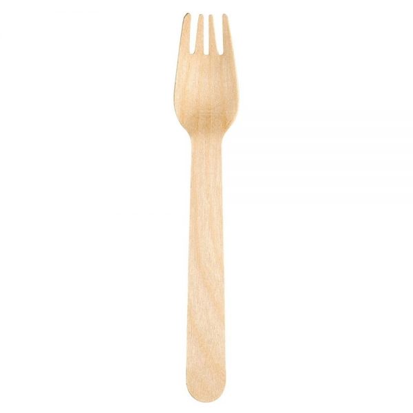 Birchware Classic 6.5 inchs Compostable Wooden Forks 1