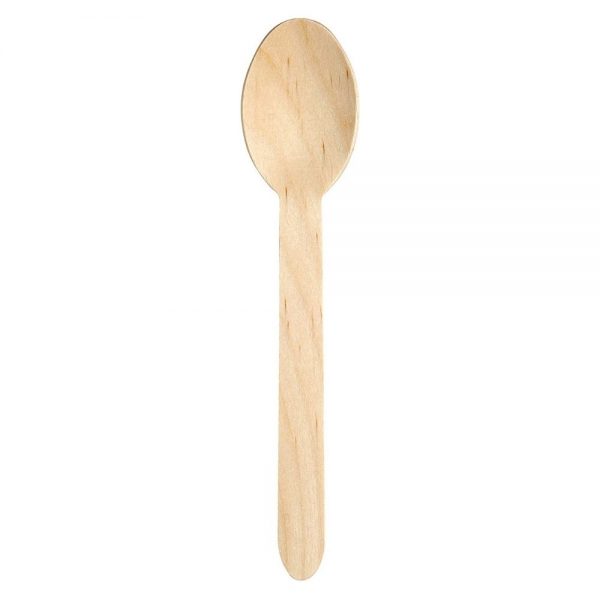 Birchware Classic 6.5 inchs Compostable Wooden Spoons 1