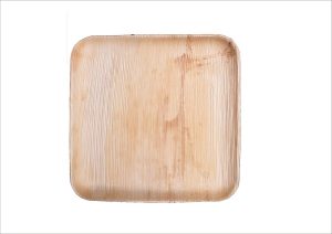 Palm Leaf Biodegradable Plates 10 inch Square 25 pcs Compostable Bamboo and Wood Style Stackable Restaurant Grade Earth Friendly