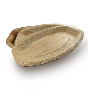 Palm Leaf Plate 10 x 14 Inch Platter (5) Oval Serving Tray Set Eco-friendly Compostable Organic Biodegradable Disposable