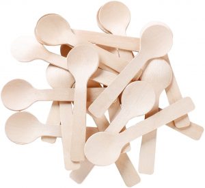 4 inch Mini Wooden Spoons 200 ct, Biodegradable Compostable Birchwood (200pcs/bag)