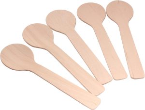 Mini Wooden Spoons, 4 Inches, 200 Pack