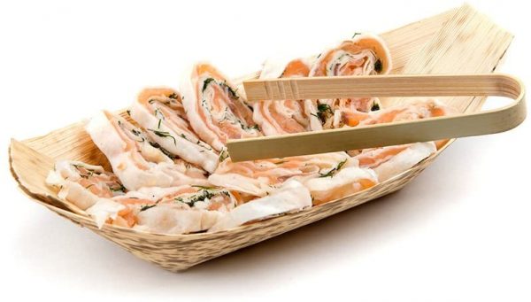 Premium 4 inchs Disposable Bamboo Tongs 1