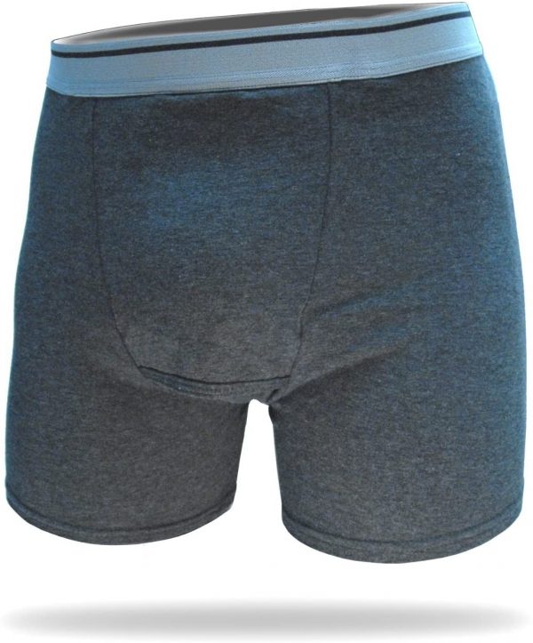 Active50 Incontinence Underwear Washable Boxer Brief for Men Black (1)