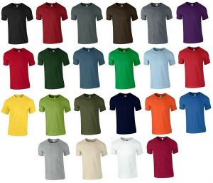 T shirt Men and woman Soft Style Short Sleeve Crew Neck T Shirt Plain Cotton Tee