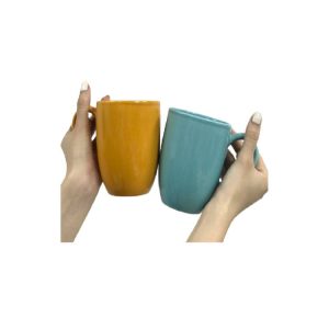 Color glazed ceramic mug with durable material